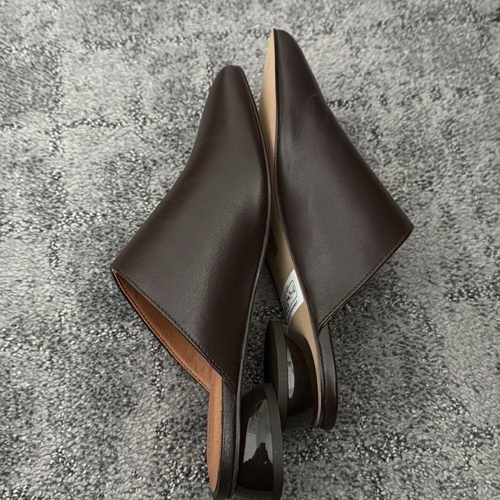 Anthropologie dark brown mules 37‎ - Picture 4 of 5